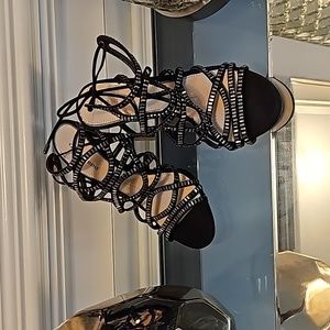 Jeweled Gianni Binni Caged Sandal